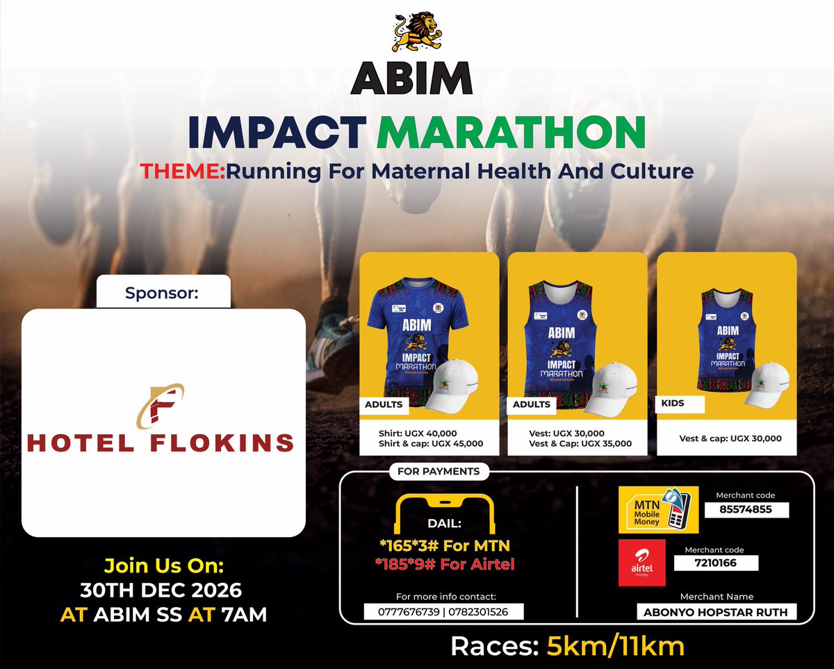 Abimmarathon's tweet photo. #PARTNER SPOTLIGHT | HOTEL FLOKINS

We are proud to welcome #Hotel Flokins as one of the sponsors of the 2nd Edition of the Abim Impact Marathon.

Hotel Flokins is joining us in running for a cause that goes beyond sport.

We appreciate Hotel Flokins for believing in the vision https://t.co/wDMU4wWb7a