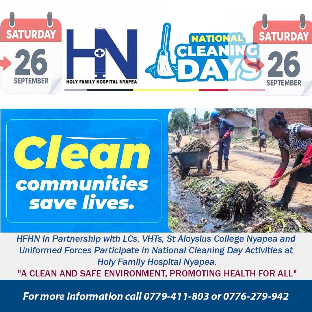 NyapeaHospital's tweet photo. Let us work together to make Uganda clean. https://t.co/KBie8XuQyv