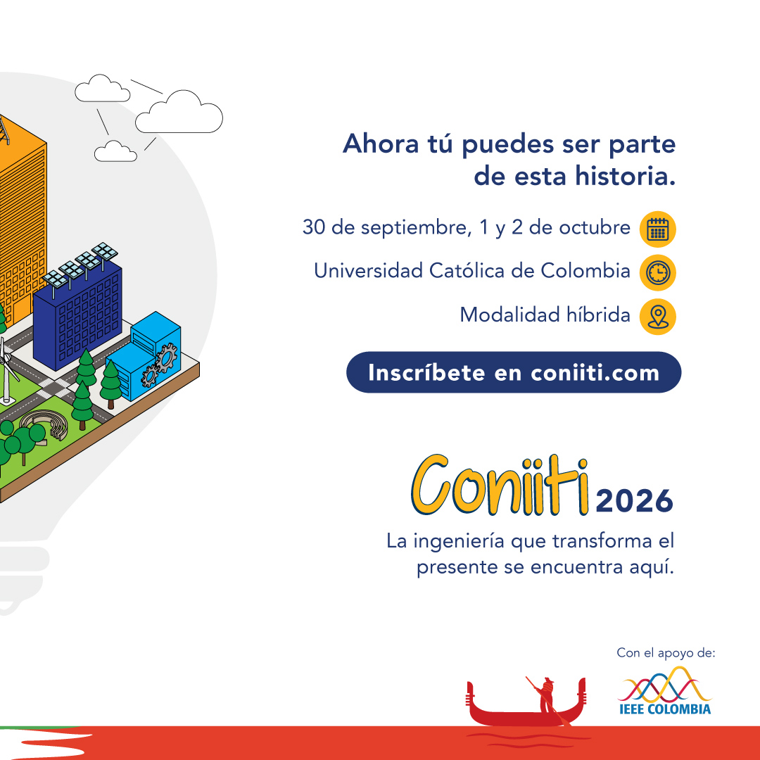 UCatolicaCo's tweet photo. 🌎 Más de una década conectando conocimiento, investigación e innovación.

💻Modalidad híbrida
👉 Sé parte de CONIITI 2026. Inscríbete en https://t.co/K5qofILVqq

La ingeniería que transforma el presente también construye el futuro. 💙

#CONIITI2026 #Ingeniería https://t.co/uHwPE7edVn