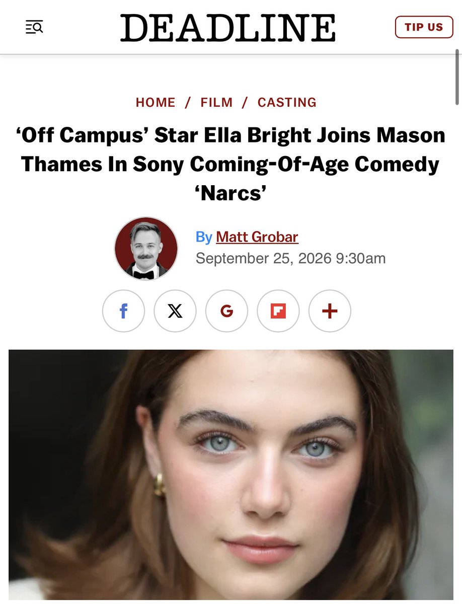 ellabrightbra's tweet photo. 🚨 Ella Bright é confirmada como a protagonista de “Narcs”, nova comédia da Sony Pictures. 

Ela atuará ao lado do ator Mason Thames. https://t.co/8wGILcTZRa