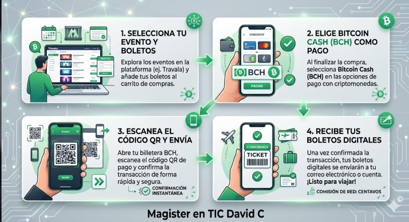 cuentasdavid's tweet photo. Excelente selección de eventos globales, la adopción masiva se consolida facilitando casos de uso reales en el día a día, permitiendo que el turismo cripto sea una alternativa global y accesible. ✈️🌐

Utilizar plataformas como @travalacom  combinadas con redes eficientes de bajo costo como Bitcoin Cash (bitcoin-cash:native ) permite que los usuarios adquieran sus boletos de forma rápida, segura y con comisiones de apenas centavos. 

El verdadero efectivo digital #P2P en acción. 🟢👇