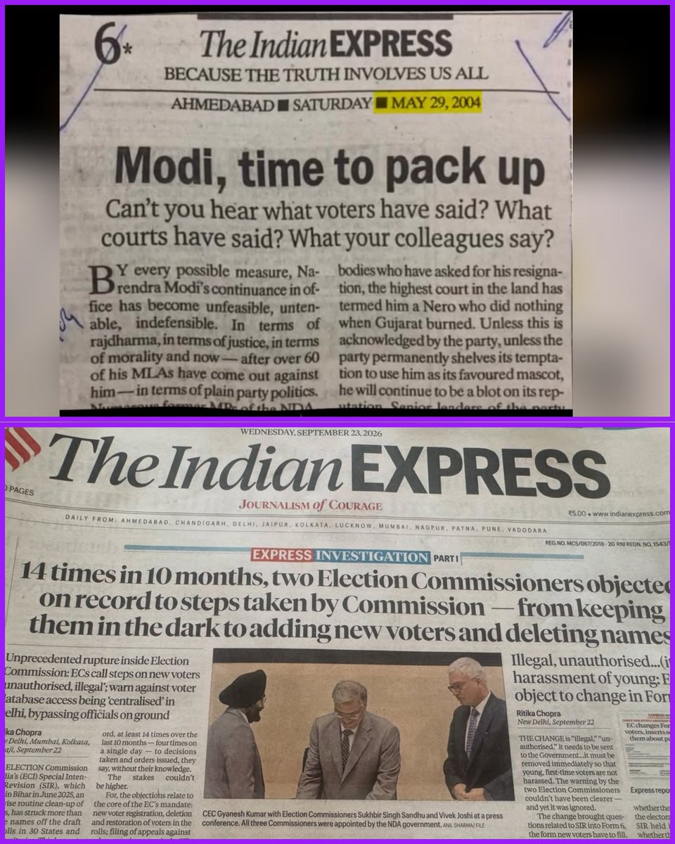 PoornimaNimo's tweet photo. I really pity you, Indian Express.

You have been trying from 2004 to dethrone Modi. 
Try harder !! https://t.co/OfrxKFw2Jo