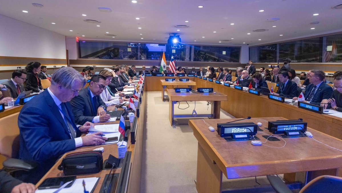 AasheeshTiwarii's tweet photo. 🇮🇳🤝🇱🇷 India + Liberia just drew a line in the water.
Glad to see EAM @DrSJaishankar co-chair the inaugural #GoFonS4 meeting with Liberia FM Sara Beysolow Nyanti at #UNGA81.
Commercial ships and seafarers have been attacked again and again in the Gulf, Red Sea, Black Sea and other waters.
Innocent lives lost — including Indian nationals.
Crews trapped onboard. Delayed crew changes. Families waiting in silence. Psychological trauma.
These attacks disrupt global commerce and treat mariners as expendable. That is indefensible. They must stop.
@narendramodi proposed a Seafarers Emergency Support Network at the recent BRICS Summit — connecting maritime authorities and embassies for distress alerts, medical help, family contact and evacuation.
Today was a strong start: an inclusive platform of major ship-owning nations, biggest registries, and countries that supply the world’s seafarers.
Protect the people who keep 80% of world trade moving. Close ranks. Deter the attacks.
#GoFonS4 #UNHighLevelWeek #SeafarersSafety #MaritimeSecurity