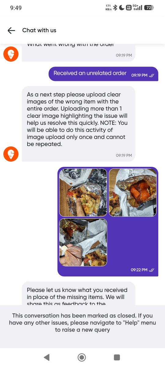 suvamdas000's tweet photo. @Swiggy @jagograhakjago Take action immediately.. I am hungry and expecting a replacement immediately.!! https://t.co/q5i20Nn3O2