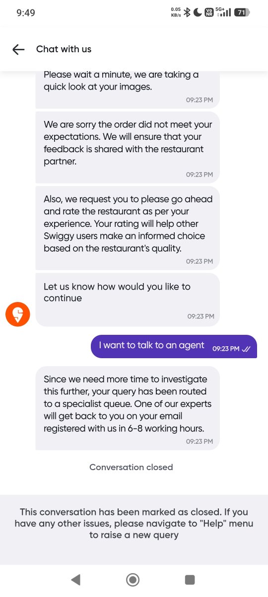suvamdas000's tweet photo. @Swiggy @jagograhakjago Take action immediately.. I am hungry and expecting a replacement immediately.!! https://t.co/q5i20Nn3O2