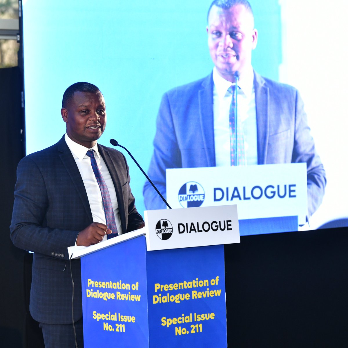 DialogueRwanda's tweet photo. “This edition of Dialogue Review asks us to face a hard truth. More than 30 years after the 1994 Genocide against the Tutsi in Rwanda, the ideas that helped make it possible have not disappeared.” - @FreddyMutanguha, President of Dialogue Review, at the launch of Edition No. 211. https://t.co/iH7SpsXSbw