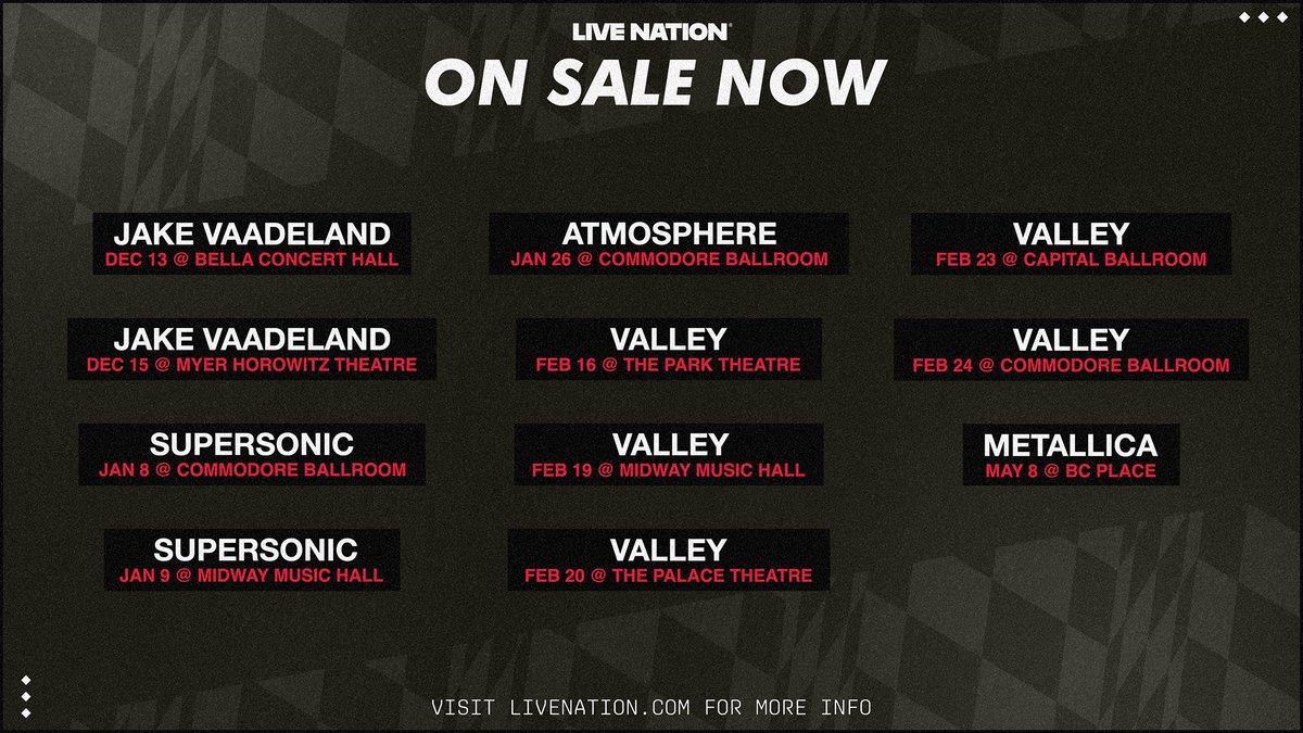 livenationwest's tweet photo. Where will you be? 

Tickets on sale at https://t.co/EeRTcZ50eZ https://t.co/dDcAVFenOT
