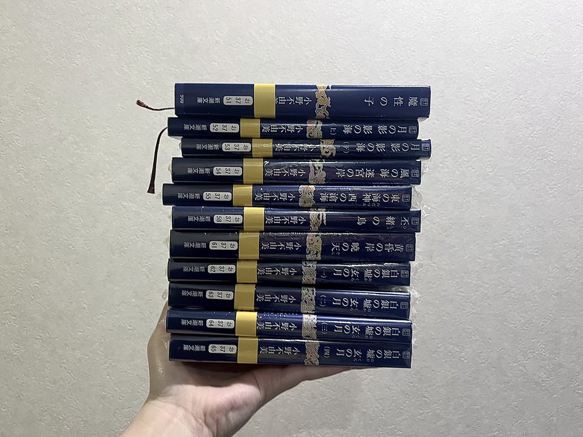 yrmrty's tweet photo. ㅤ
流行っている今こそ読み時だ！
と思って持ち帰れる分だけ💸ﾞ

順番迷ったけど、全て読み切るという強い意志の元
勢いで魔性の子を読破！
ㅤ
後藤先生かっこよくない！？
広瀬と高里の関係もわぁ！となったり
わぁ…となったり楽しかった◜◡◝

#十二国記
#魔性の子 #読了
#本好きな人と繋がりたい https://t.co/iBGvfv5Rw9
