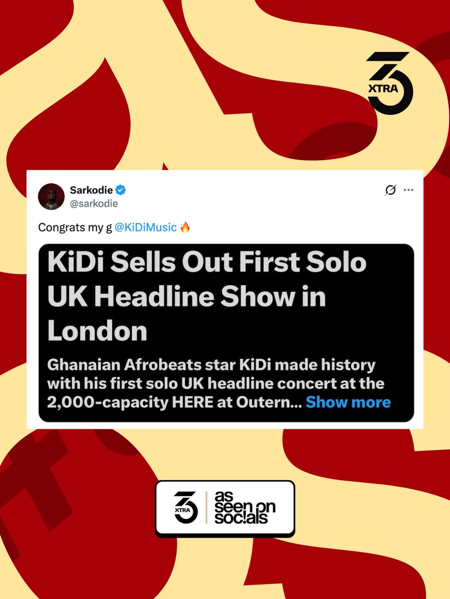 3Xtra_GH's tweet photo. Sarkodie showing love to KiDi 🔥

#3Xtra #Asos https://t.co/9da1zcG0Hq