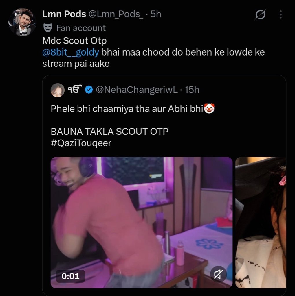 Zackadzm's tweet photo. S8UL fans are taking the trolling of Scout OP way too far. 🚨

@8bit__goldy @8bitMamba_ @8bit_thug 

Where do we draw the line? 

Phir action ka reaction 200% aayega..

#ScoutOP #ScoutArmy #BiggBoss20 https://t.co/qzA9hgP9IV
