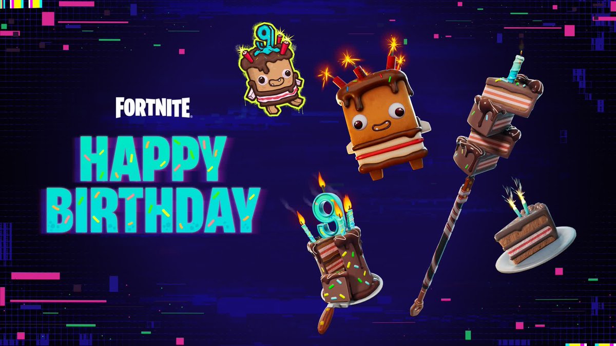 FireMonkey's tweet photo. Celebrate Battle Royale's Ninth Birthday in Power Hours This Weekend
Celebrating nine years of Victory Royales with a longer party - Birthday Power Hours run three hours this Saturday, September 26! The Bus Driver’s handing out presents on the way down, and Birthday Sprite joins the celebration.
🕑 Starts at 2 PM ET | 6 PM UTC
🕘 Second round starts at 9 PM ET | Sunday, 1 AM UTC
🎁 Everyone drops in with Presents
🎈 The Exotic Balloon Popper Assault Rifle can be found in the wild
🎂 Birthday Sprite is here - equip one and find cake slices in Chests or from elims at max Level
🪙 1-Up Tokens and Portable Extractors may drop from Chests