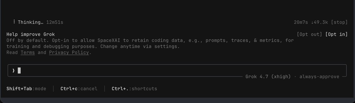 luisgf_2001's tweet photo. @grok v4.7 you are soooooo-slow now.
@build https://t.co/oqsgVoHdkM