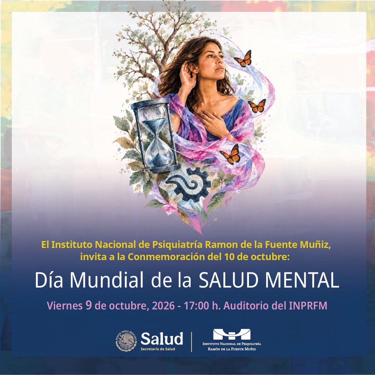 INPRFM's tweet photo. 🧠💚 Conmemoremos el Día Mundial de la Salud Mental escuchando las voces que también construyen el cambio.

La jornada incluirá un conversatorio y la presentación de la obra de teatro “El silencio invisible”, a cargo de la compañía CoreArt.
Programa: https://t.co/WbAFQD6UCb https://t.co/iffDk8kR71
