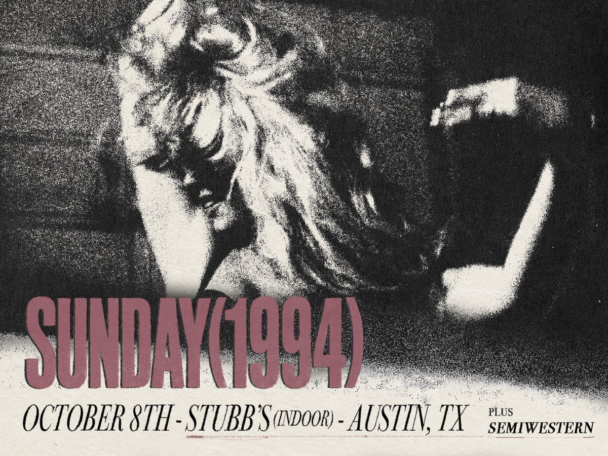 Sunday1994band's tweet photo. Salutations, congregation. The Sunday Boys are heading south for the first time. Texas, do forgive the delay. We’ve been busy.
Alongside our ACL debut, we have two headline shows, and tickets are going fast. The wonderful @semiwestern_ will join us in Austin, and the equally wonderful @ladywintersmusic in Dallas.
A shirt made especially for the occasion will be available at both shows. 
Now it’s time to emerge from our seclusion, lift our heads from the pillories, and show you what we’ve been working on.
The album. 🖤⛪️