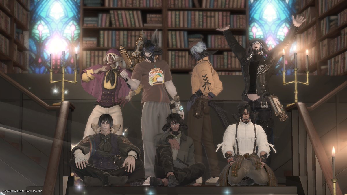 S_game_ff14's tweet photo. 昨日のオスラ会!秋コーデで撮影会だ!!! https://t.co/hjSHbMg8eX