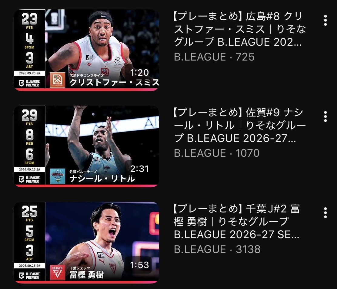 bbje2ma17's tweet photo. Bリーグが今日上げたプレー動画にこの3人並んでて胸熱。池内さんはやっぱりすごい https://t.co/LPtHJ3E30y