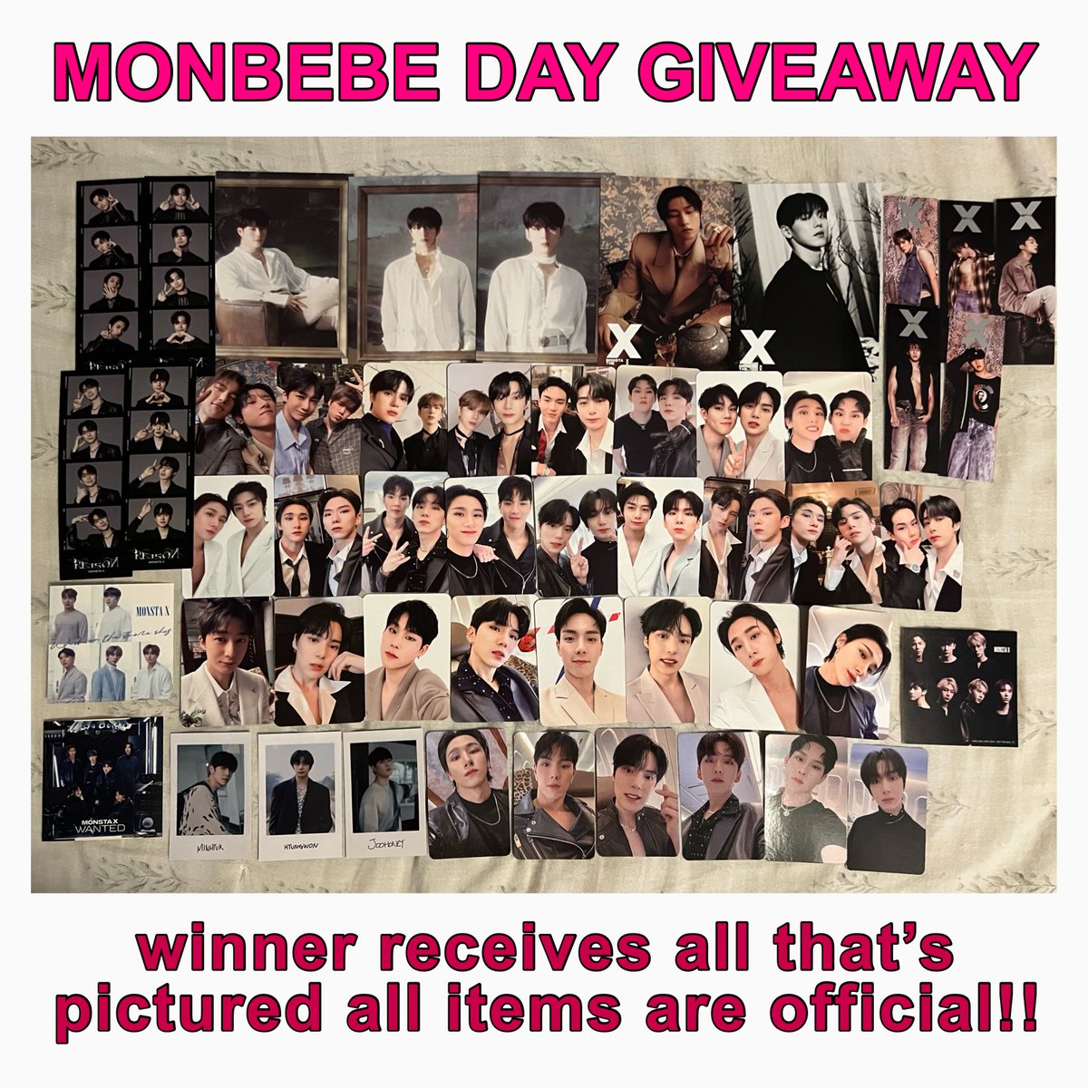 kyunsales's tweet photo. 9.26 MONBEBE DAY FAN GIVEAWAY
🌐 WORLDWIDE
*country must accept mail from usa 
🖤RULES 
1. follow me
2. like + rt this post
3. reply with ur monsta x bias
🗓️ENDS OCTOBER 9, 2026 CST

#MONSTAX #MONBEBE 
#HappyMonbebeDay
#몬베베데이 #HBDMONBEBE
#0926MONBEBEDAY https://t.co/EWLA0a1cla