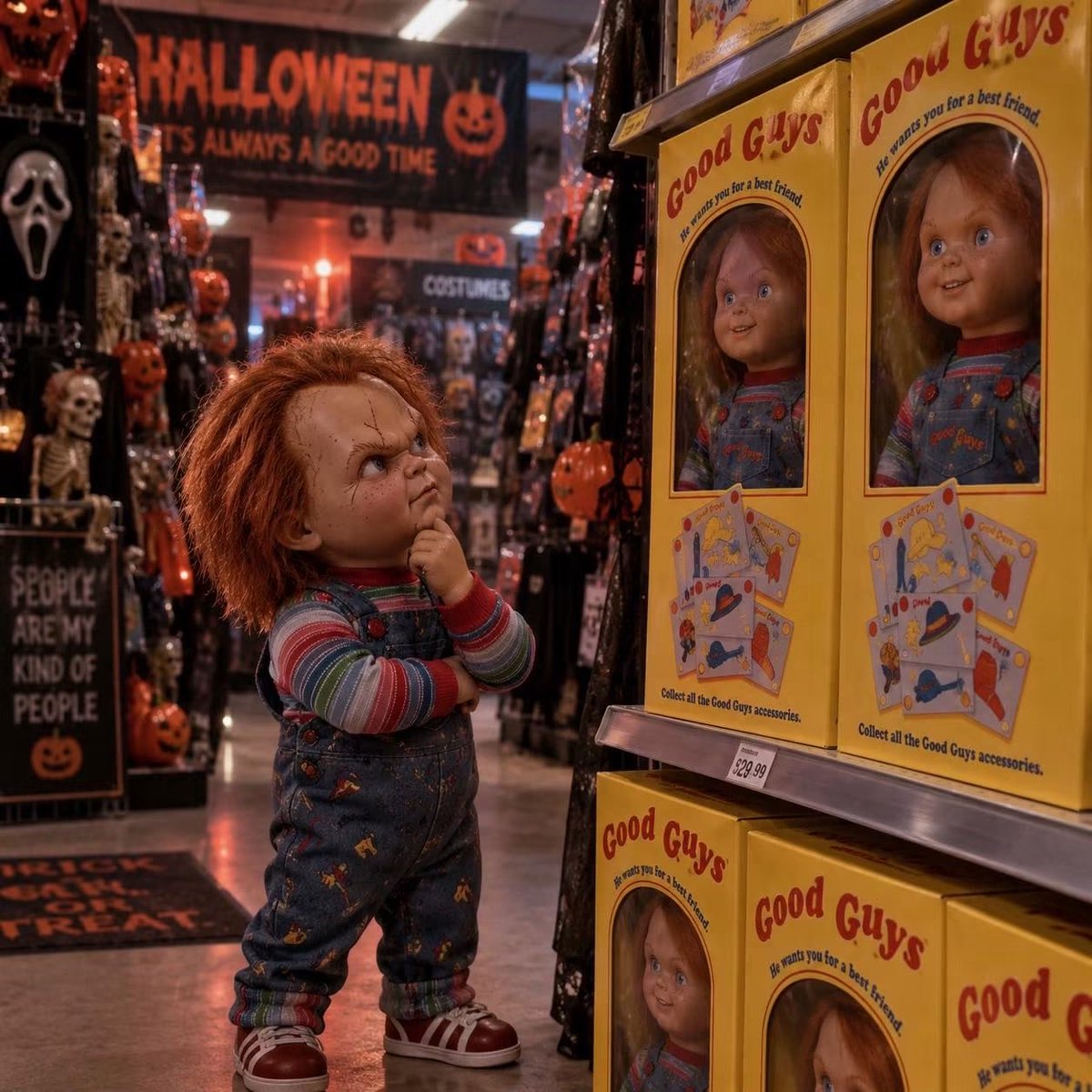 Chucky_Tribute's tweet photo. When you realize you’ve been mass-produced. 😅
#chucky
#tifanyvalentine
#horror
#horrors https://t.co/hjy5GaUf67
