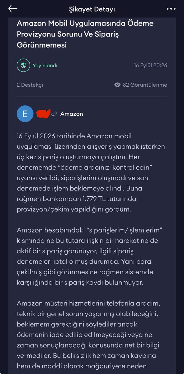 Realunreals's tweet photo. @mesutcevik @mertanir_ Şikayet var da basit bir arama yapınca bile bir çok benimle aynı 16 Eylül Amazon para çekme şikayeti çıkıyor. İyzico ile görüşürseniz yüzlerceden fazla olduğunu söyleyecektir. En kötü yanı Amazon kayıt açtık bekleyin demekten başka bişey yapmıyor. https://t.co/rV8uszEo6k