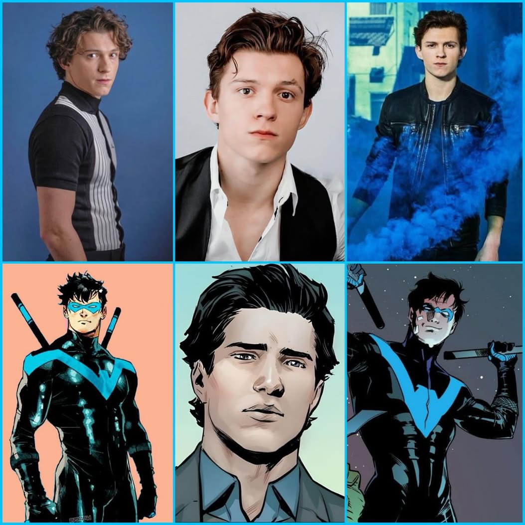 wavebatt's tweet photo. Tom holland as Nightwing https://t.co/ohp62D1SC7