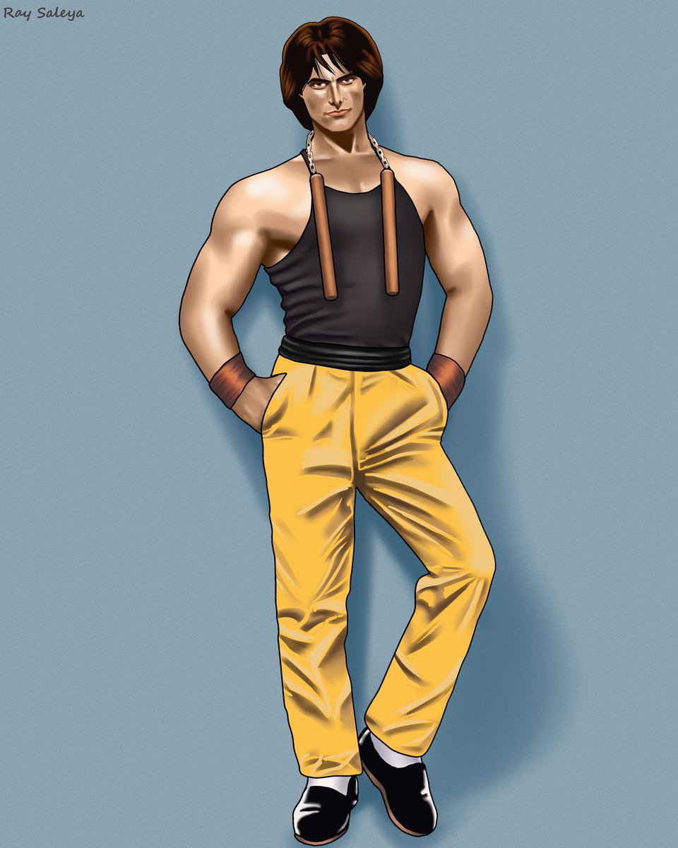 RaySaleya's tweet photo. SNK seems to have made their decision: Hon Fu probably won’t be in Fatal Fury COTW. It’s a shame, because he embodies the explosive spirit of Jackie Chan in Police Story. Consoling myself as best I can with my modest fan art. https://t.co/AkEegJ5mGL
