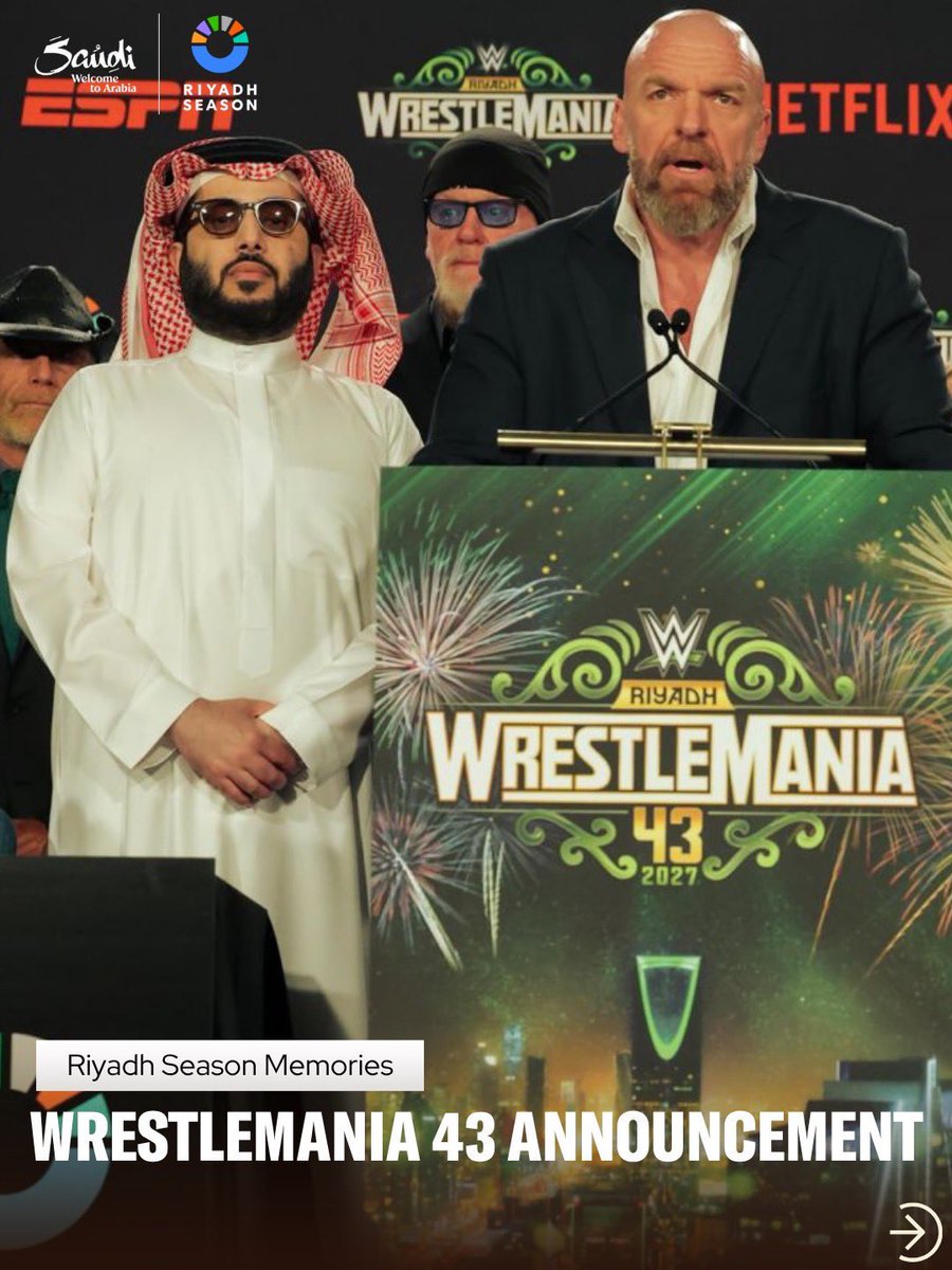 WrestlinClub's tweet photo. 🚨🚨🚨🚨

ممثلين السعودية كانوا في مقر WWE خلال الشهر الماضي، وتم تحديد مواعيد عرض ريسلمانيا 43 في الرياض لكن WWE تحافظ على سرية الامر. ✅🔥🇸🇦

[PWInsider] https://t.co/fSt1Io1Hed