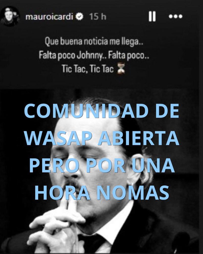 argmyprojects's tweet photo. ABRIMOS LA COMUNIDAD DE WHATSAPP DE NUEVO 🫪

Por favor, no nos estallemos los celus 🙏🏼 tienen que llegar a los shows!!! 

Cerramos a las 15hs asi que tic tac johnny metanse rápido, y DISTRIBUYANSE POR SECTOR 🔪

🔗: https://t.co/lFLYzYBNDw https://t.co/sjli9AUbTY