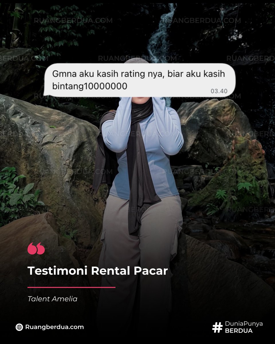 Ruang_berdua's tweet photo. daripada malam kamu cuma diisi bengong sendirian, cobain aja sleepcall atau sewa pacar. lumayan banget buat balikin energi kamu 🫶

Order di sini: https://t.co/lPlPAFWyQs

#sewapacar #rentalpacar #jasasleepcall #zonauang https://t.co/lHNTaS7boi