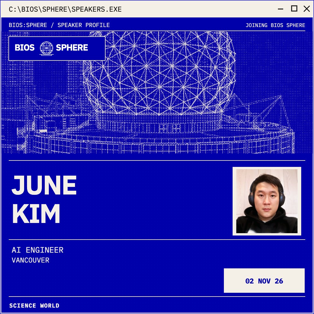 jorybraun's tweet photo. Your agent says it’s done. Can it prove it?

June Kim joins BIOS SPHERE with “How does your agent know that it’s Done? Prove it.”

Nov 2 · Science World, Vancouver
Sponsored by @DevinAI and @cognition. Workshop by @orchid_hq.
https://t.co/7kMaPQPRXY https://t.co/CPohhwHywo