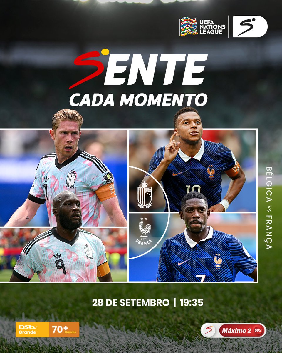 DStv_Angola's tweet photo. A UEFA Nations League traz grandes selecções e duelos de alto nível para acompanhar na tua DStv,
Prepara-te para acompanhar os grandes duelos da UEFA Nations League, de 28 a 29 de Setembro, às 19:35, na tua DStv.
#DStv #DStvAngola #UEFANationsLeague #SenteCadaMomento https://t.co/4TeDZczCgG