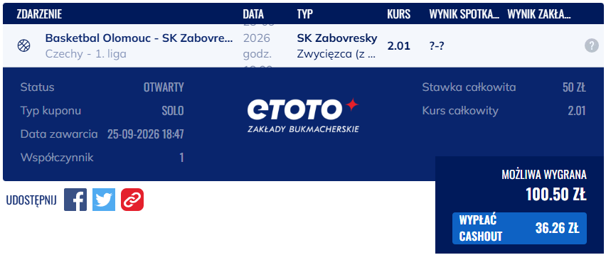 BezVatuHajs's tweet photo. BET117
Value 14%
#ETOTO
Koszykówka🏀🗑️ https://t.co/OfSf2SwnAd