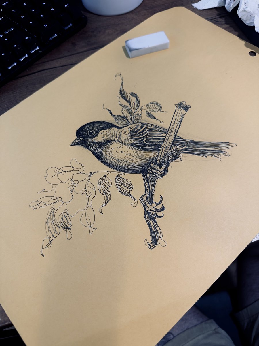 Simwerks's tweet photo. Ink drawings from this month https://t.co/HZOsBNtPyY