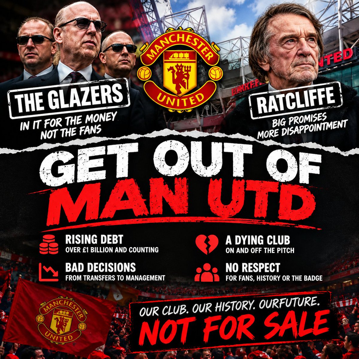 DavidJones_DCJ's tweet photo. FORGET MAN CITY CHARGES

DONT LET THE FOCUS MOVE FROM MAN UNITED AND THE BOYCOTT 

LIKE 💛  and retweet ♻️

#BoycottUnited 🔰 https://t.co/pAFGysAry7