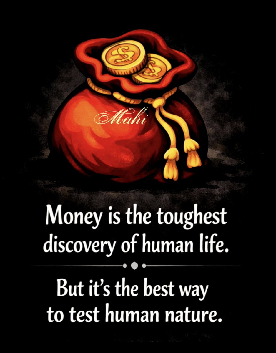 mahicbe's tweet photo. Money doesn't change people, it reveals them 💯 https://t.co/AVVSFn5tiN
