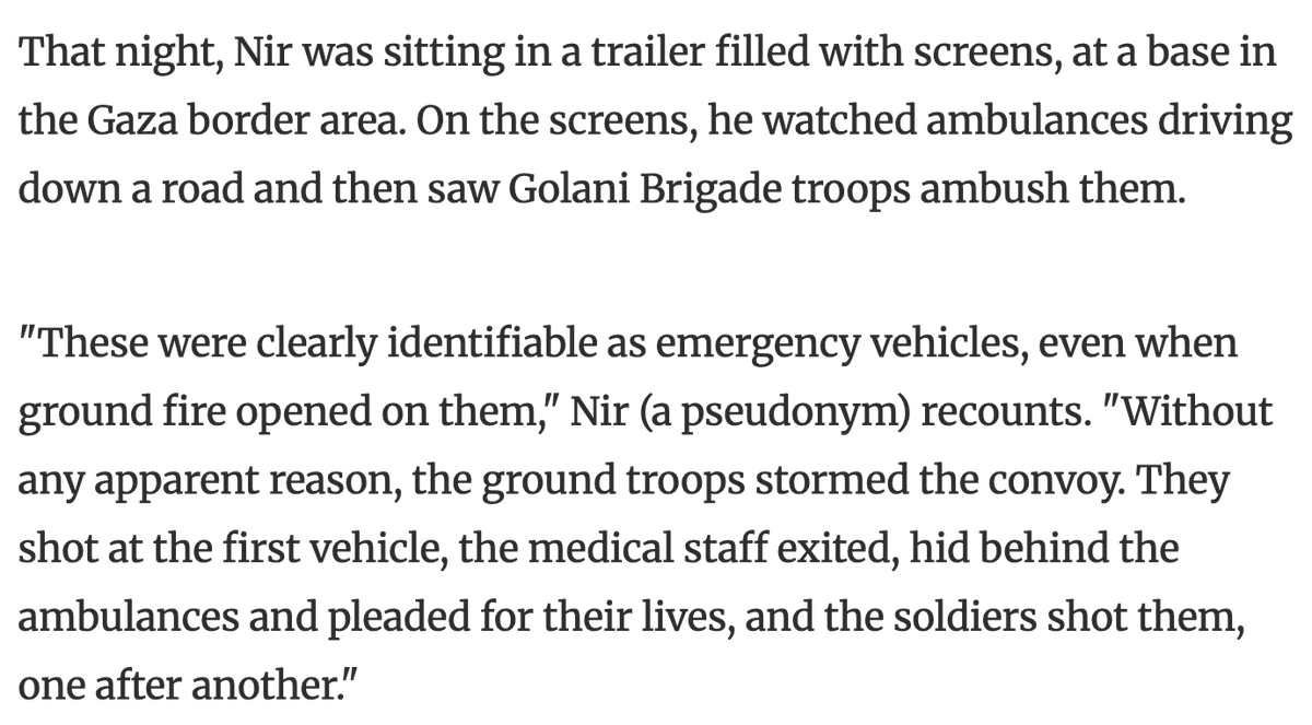 AdHaque110's tweet photo. An IDF drone pilot told Haaretz that he watched the attack in real time: https://t.co/jZrnPFrbEE