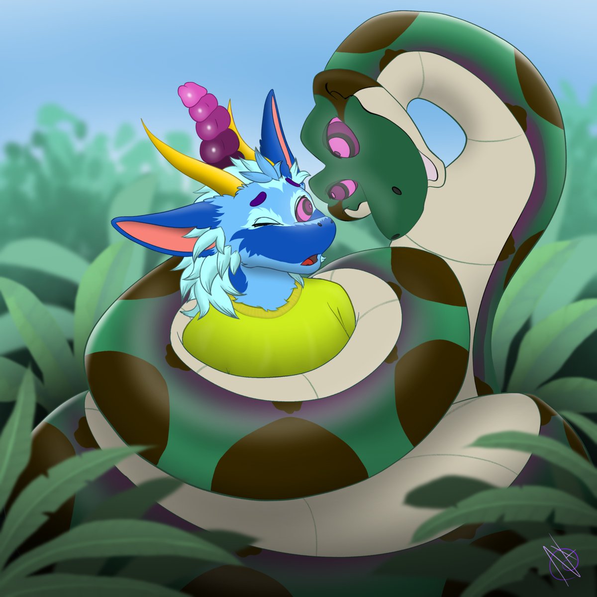 SleepyLilFox's tweet photo. Can’t go through Snektember without giving a little extra attention to my rattlesnek Sierra, and he doesssss demand attention. :3 (Especially from this poor nardo who seems to always be finding himself like this) 

Also, hope everyone has a magnificcccent Friday today! 💜 https://t.co/TfCjacLgff