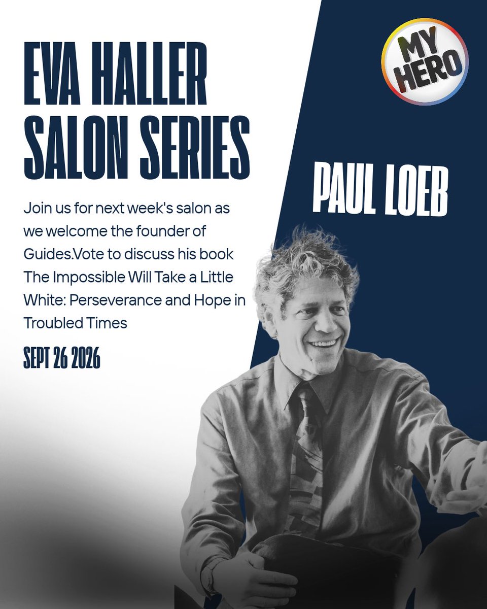 myhero's tweet photo. Join us this Saturday for the next instalment of the Eva Haller Salon Series! 

These salons take place virtually every Saturday at 2pm PST. To request an invitation to attend the Salon Series please email myhero@myheroproject.org https://t.co/hOXwciOTCC