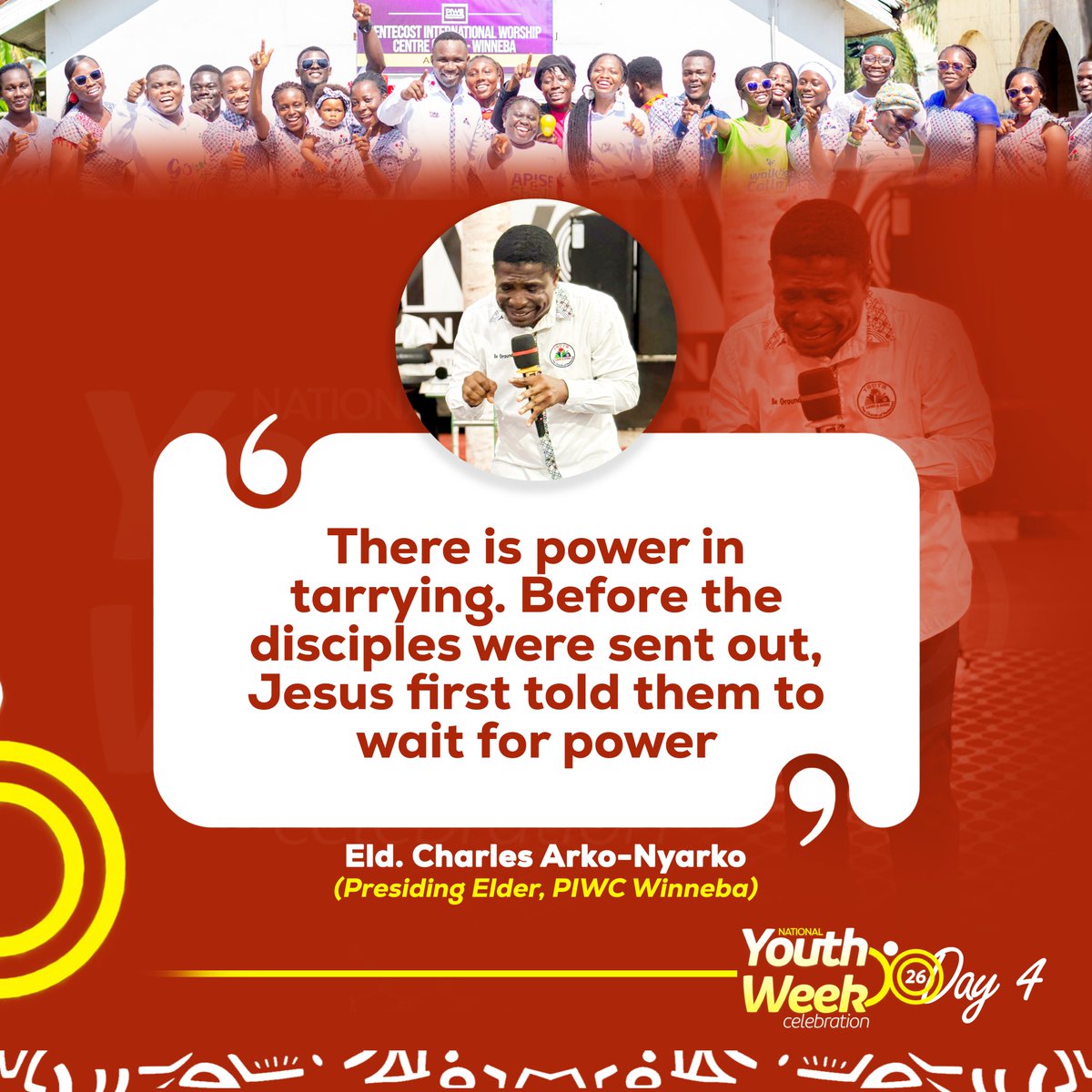 piwc_w's tweet photo. Before we go out to make Jesus famous, we must first spend time with Him; power for the assignment is born in the place of prayer
| #NYWC26 | #MakingJesusFamousEverywhere | #PossessingTheNations | #ReachOut | #TakeOver | #piwcwinneba |
ββββββββ
> Powered By:
> Youth and Media Ministry