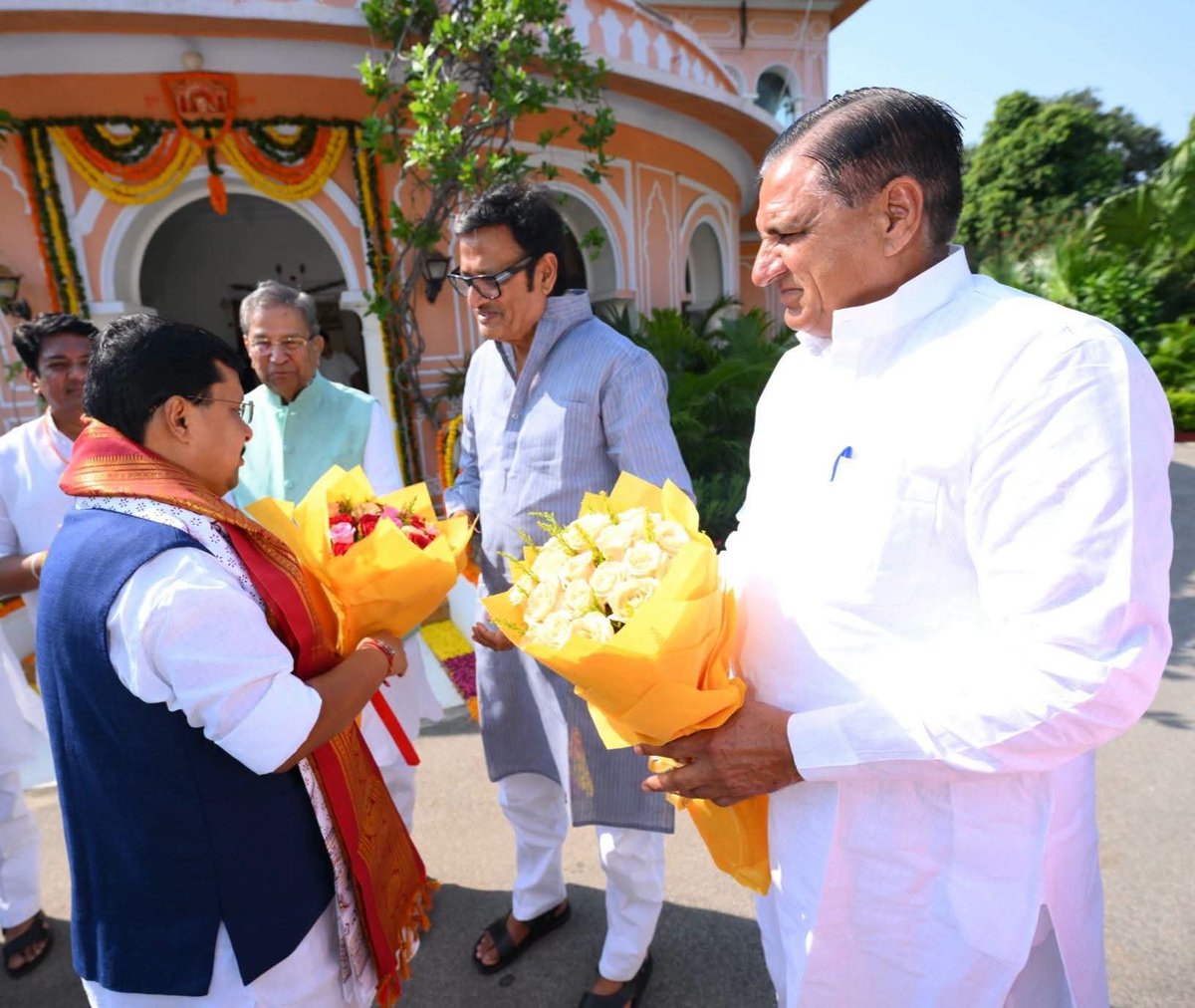 Rajendra4BJP's tweet photo. आज मुख्यमंत्री निवास पर भाजपा के माननीय राष्ट्रीय अध्यक्ष श्री नितिन नवीन जी का स्वागत एवं अभिनंदन किया। 
@NitinNabin @BJP4India @BJP4Rajasthan https://t.co/bFgY9dU6T1