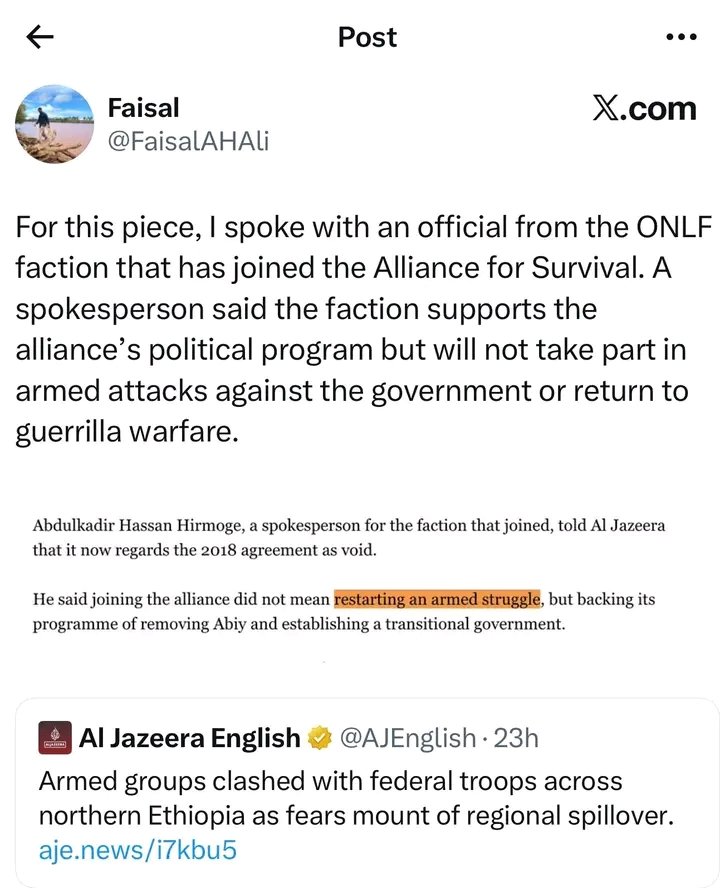 EdrisEbrahim9's tweet photo. Very crucial decision by ONLF leadership!! https://t.co/XJb11llmv8
