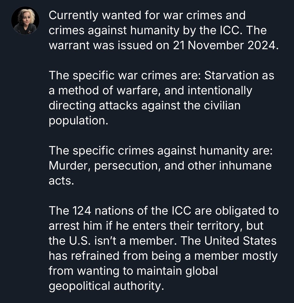 Deville4Senate's tweet photo. Now the big question: why would the United States government want to remain above the law of an international court if it was always acting morally correct?

#devilleforsenate #arresthim #freepalestine🇵🇸 #stopwar #stopnetanyahu https://t.co/eS9lUaGGTZ