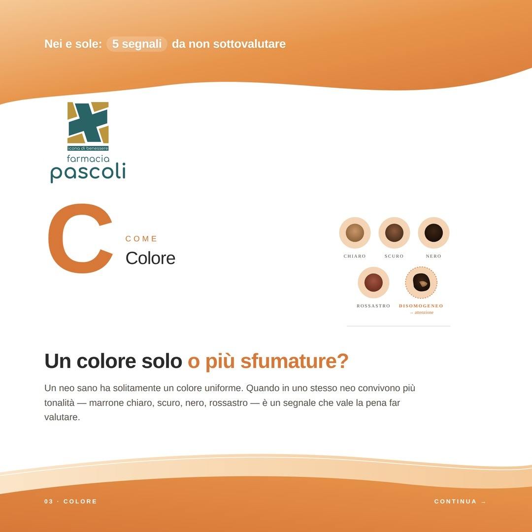 JanethUnge2st's tweet photo. Conosci la regola ABCDE dei nei? Osserva Asimmetria, Bordi irregolari, Colore non uniforme, Dimensione in aumento ed Evoluzione nel tempo. Proteggi la pelle dal sole e chiedi consiglio al farmacista. https://t.co/S5Fby8M8yg