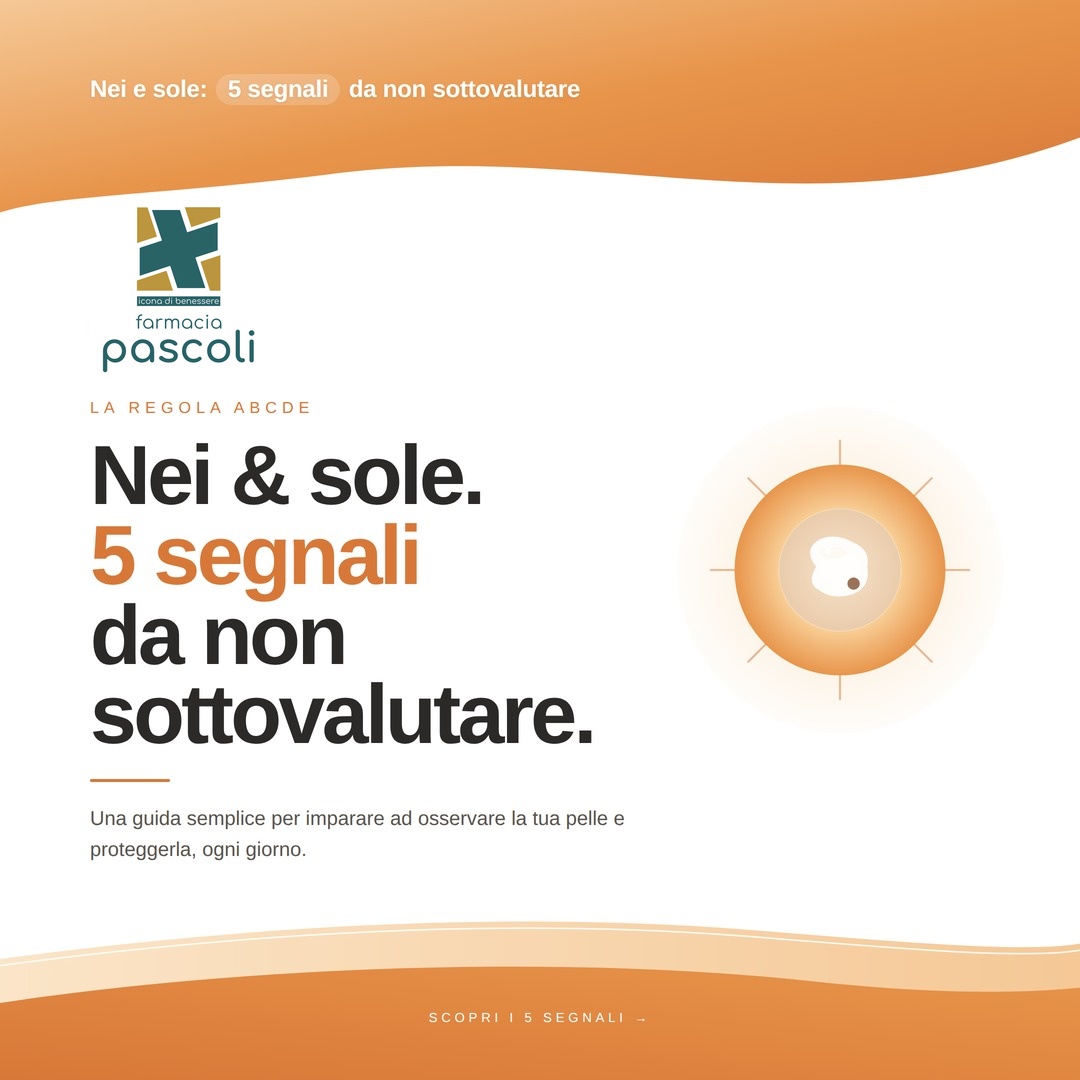 JanethUnge2st's tweet photo. Conosci la regola ABCDE dei nei? Osserva Asimmetria, Bordi irregolari, Colore non uniforme, Dimensione in aumento ed Evoluzione nel tempo. Proteggi la pelle dal sole e chiedi consiglio al farmacista. https://t.co/S5Fby8M8yg