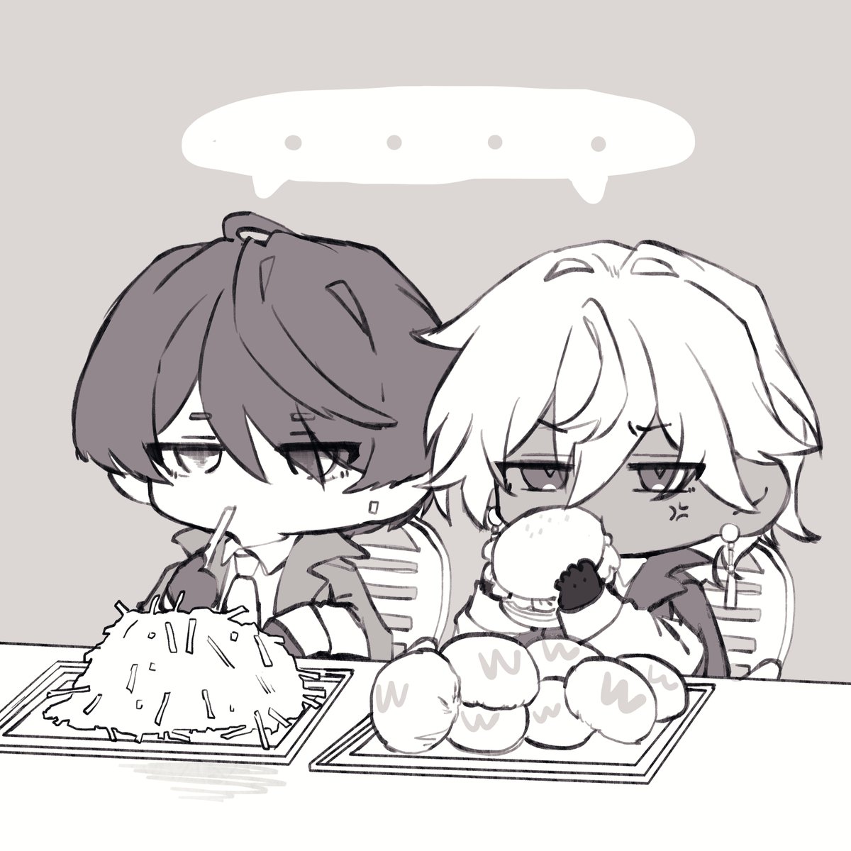 kusayagi_rtrn's tweet photo. Best bros gotta have 🍔🍟 together!
*Contains fan-made, non-canon depictions of Sugilite and Sapphire. https://t.co/lyoRTkd3vv