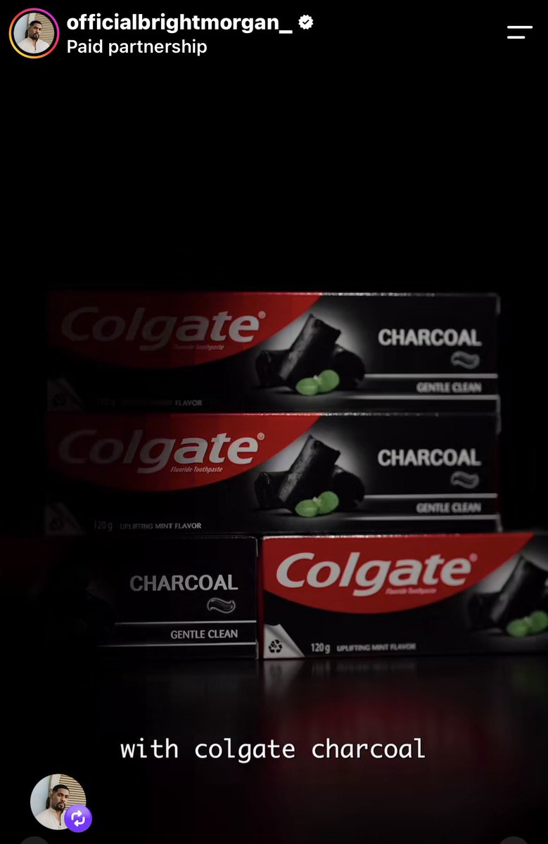 andrewlet_ng's tweet photo. Get Colgate Charcoal toothpaste from the nearest supermarket in your area…. fresh Breathe, strong mint, clean teeth 🦷 🪥…
#BrightMorgan #ColgateCharcoal https://t.co/ACIEzvyRrg