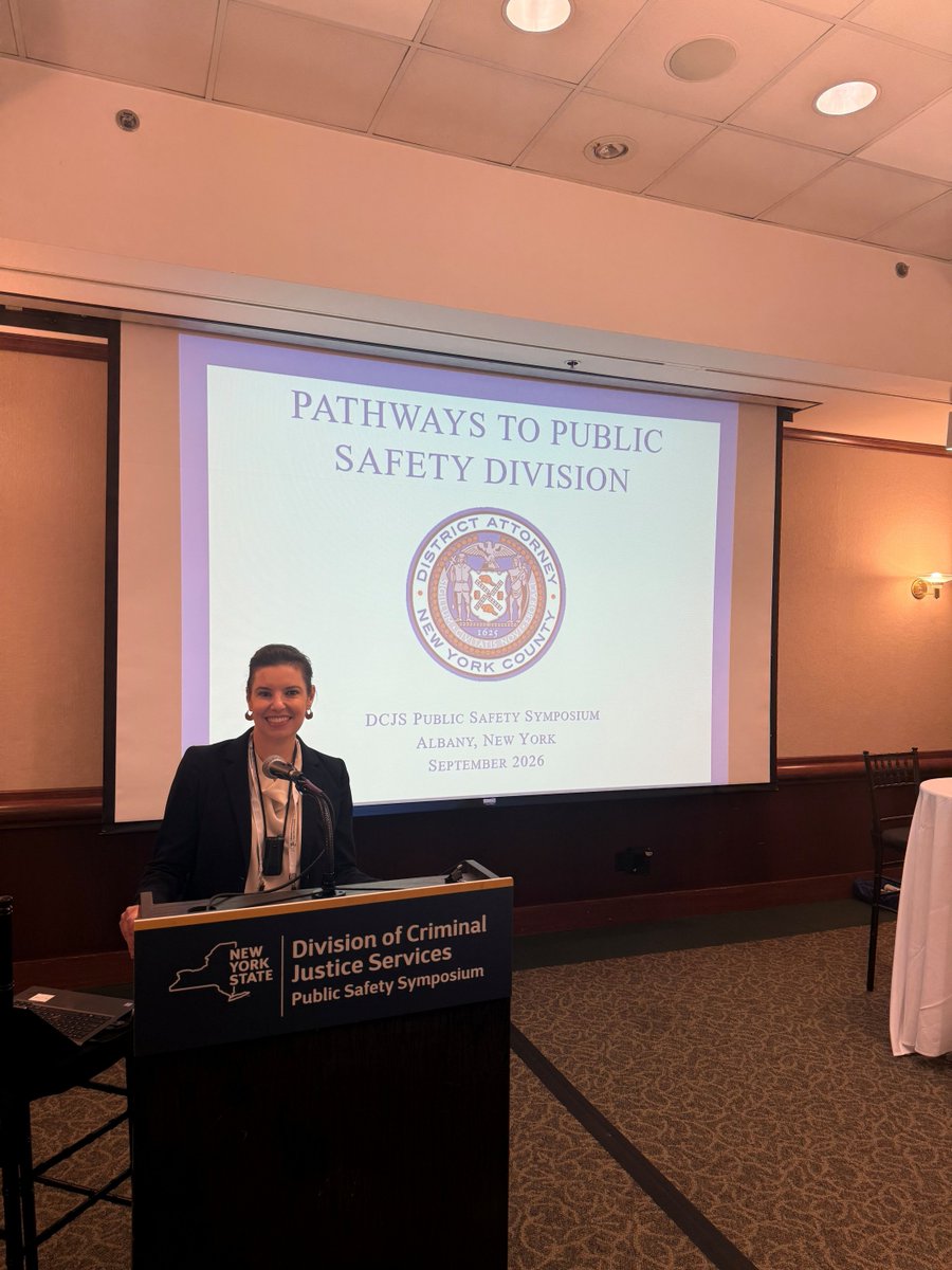ManhattanDA's tweet photo. Yesterday, members of our Pathways to Public Safety Division gave a presentation on their work at the DCJS Public Safety Symposium! https://t.co/xPUrzS3URD