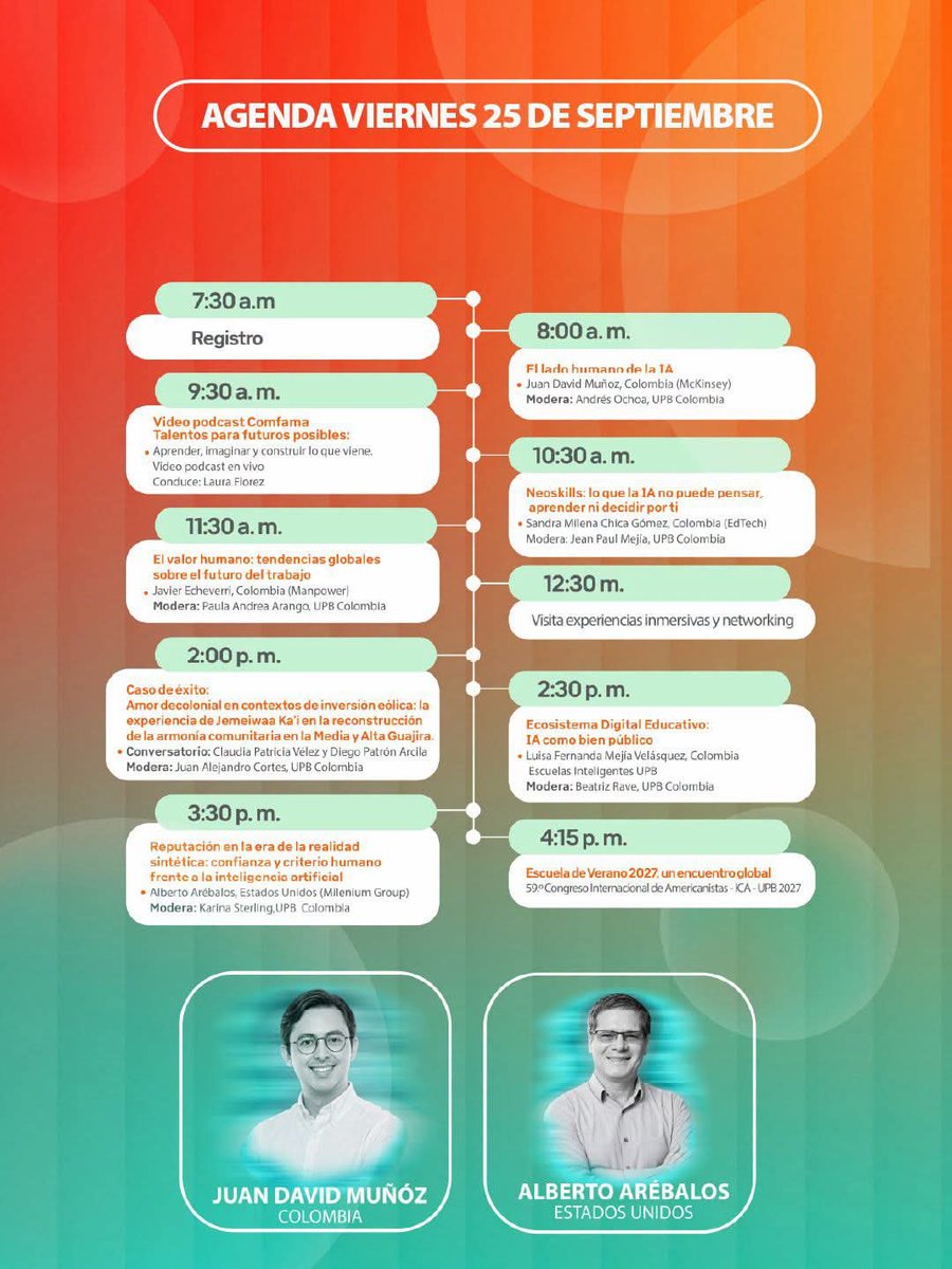 Osced14's tweet photo. Avanza #EscueladeVeranoUPB NeoSkills: Talentos del futuro e Inteligencia del Amor. Reflexiones sobre el valor humano en la formación de talentos para futuros posibles #SinLimites .@upbcolombia Cc @desderectoria @manpower @Comfama @McKinsey @upbvirtual @mova @idi_isaac @linacanov https://t.co/VUBOQAZIZX