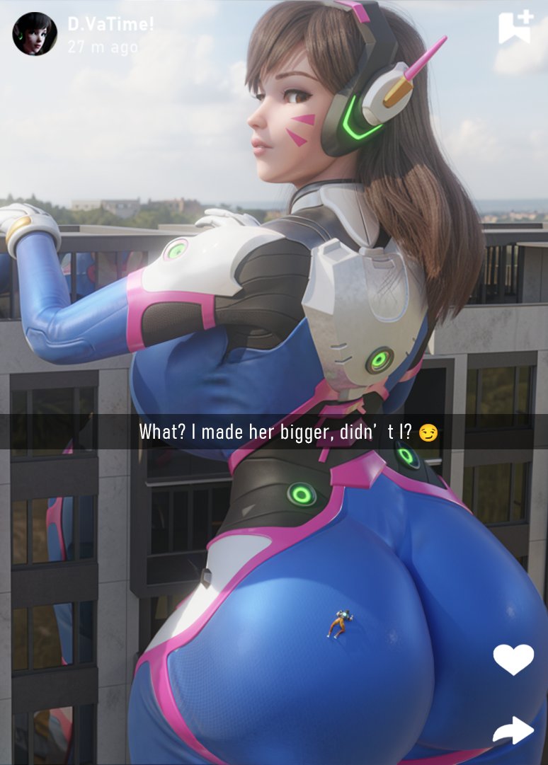 krieginax's tweet photo. D.‌Va heard you again. She thinks you're right, so now Tracer is bigger! #SizeTwitter #Giantess #Overwatch https://t.co/bQG3FbZ9wB