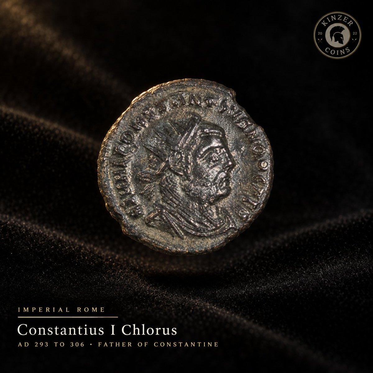 KinzerCoins's tweet photo. Father of the emperor who changed history. Bronze coin of Constantius I Chlorus, Caesar AD 293-305, father of Constantine the Great. What would you mint? https://t.co/14zCP4vCn1 code NEWSUBSCRIBER 10% off. #AncientCoins #RomanEmpire #ConstantineTheGreat #RomanHistory https://t.co/RnACfEKqi9
