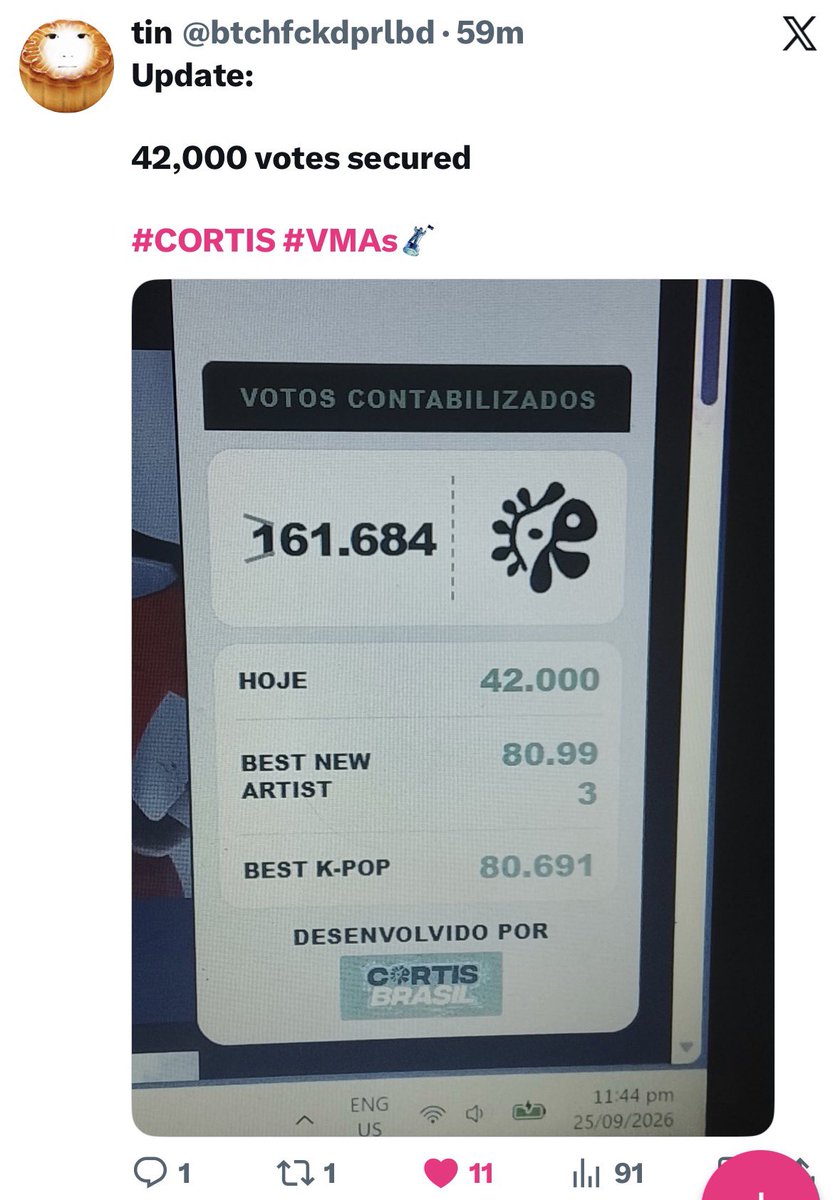 jjamimint's tweet photo. if cortis actually wins the vmas i’m giving this person the biggest fattest hug ever https://t.co/Ncfos7d8qv